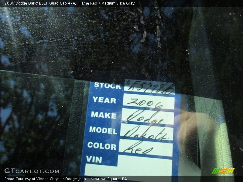 Flame Red / Medium Slate Gray 2006 Dodge Dakota SLT Quad Cab 4x4