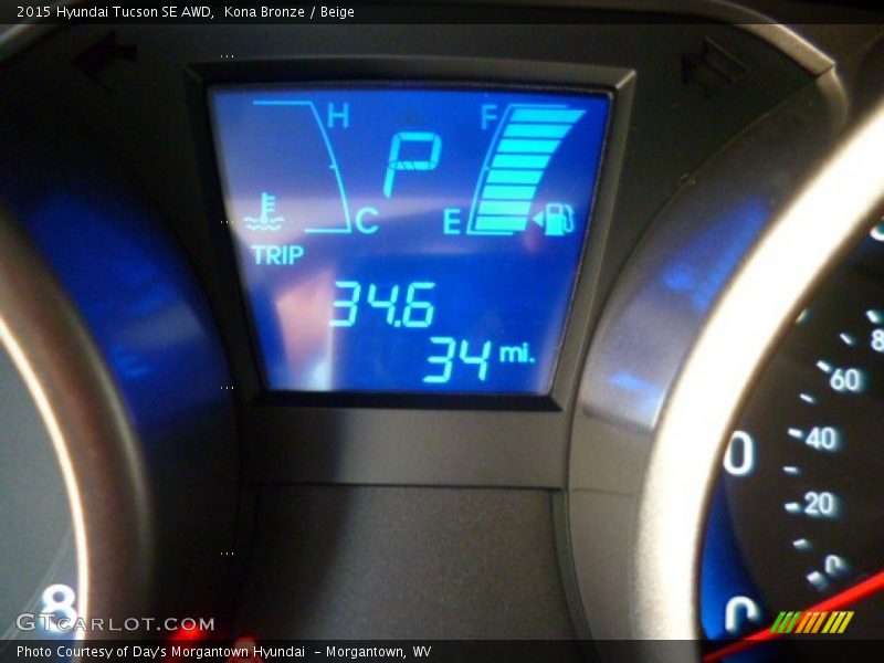 Kona Bronze / Beige 2015 Hyundai Tucson SE AWD