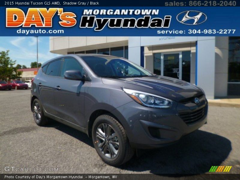 Shadow Gray / Black 2015 Hyundai Tucson GLS AWD