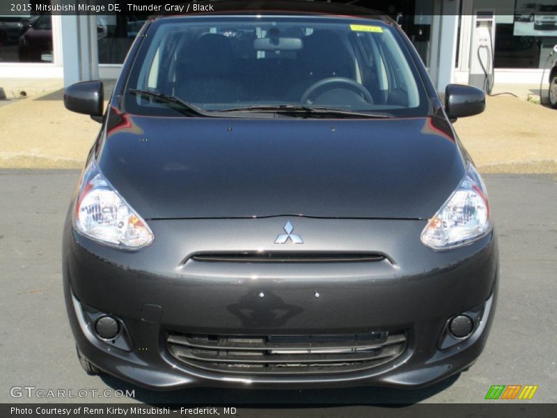 Thunder Gray / Black 2015 Mitsubishi Mirage DE