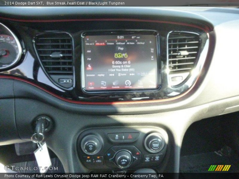 Blue Streak Pearl Coat / Black/Light Tungsten 2014 Dodge Dart SXT