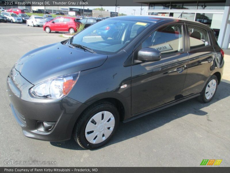 Thunder Gray / Black 2015 Mitsubishi Mirage DE