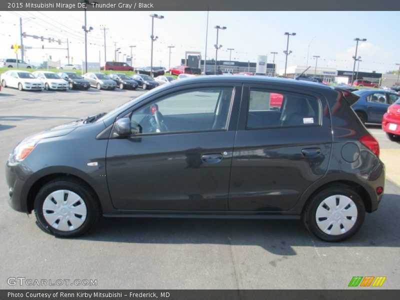 Thunder Gray / Black 2015 Mitsubishi Mirage DE