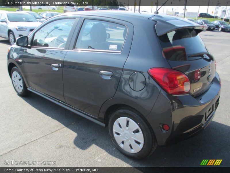 Thunder Gray / Black 2015 Mitsubishi Mirage DE