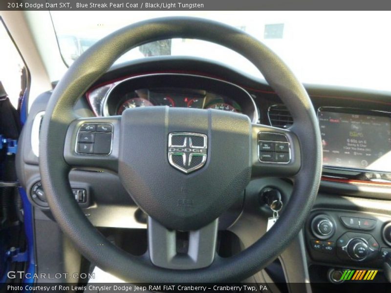 Blue Streak Pearl Coat / Black/Light Tungsten 2014 Dodge Dart SXT