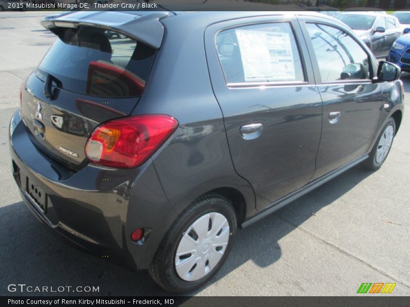 Thunder Gray / Black 2015 Mitsubishi Mirage DE