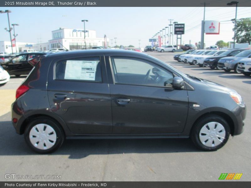 Thunder Gray / Black 2015 Mitsubishi Mirage DE