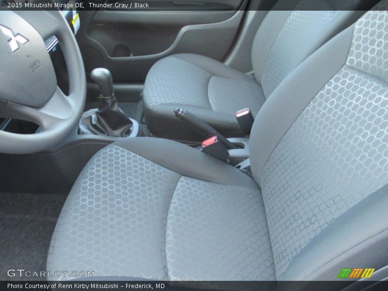 Thunder Gray / Black 2015 Mitsubishi Mirage DE