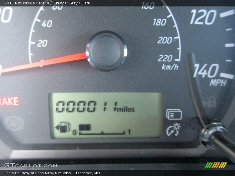 Thunder Gray / Black 2015 Mitsubishi Mirage DE