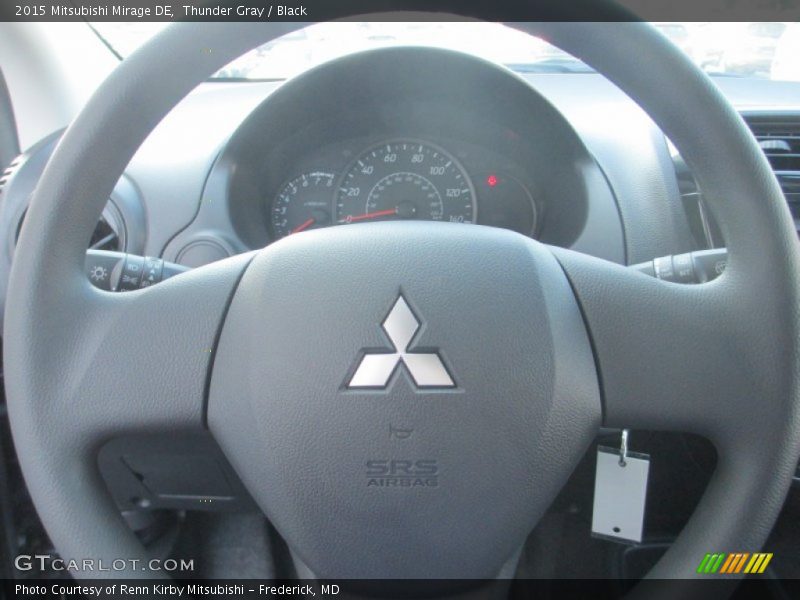 Thunder Gray / Black 2015 Mitsubishi Mirage DE