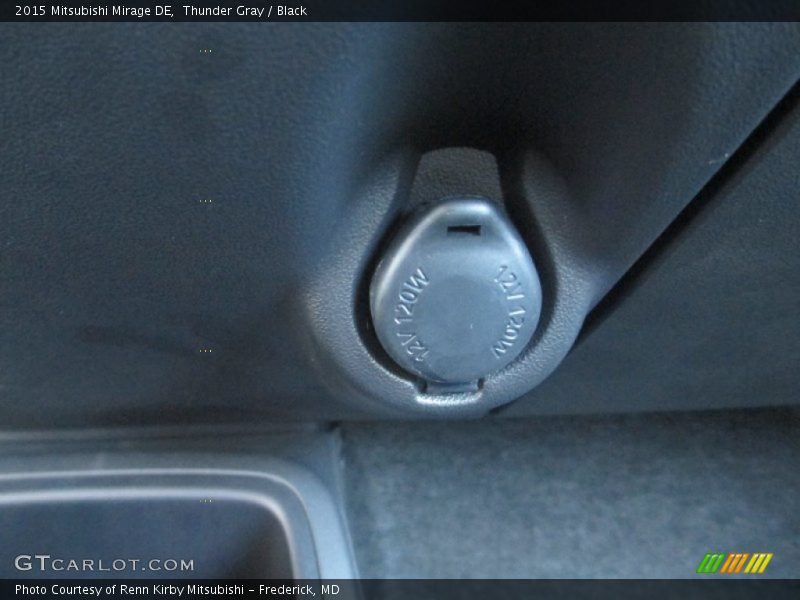 Thunder Gray / Black 2015 Mitsubishi Mirage DE