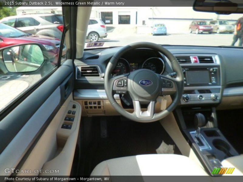 Wilderness Green Metallic / Warm Ivory 2015 Subaru Outback 2.5i
