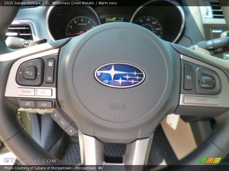 Wilderness Green Metallic / Warm Ivory 2015 Subaru Outback 2.5i