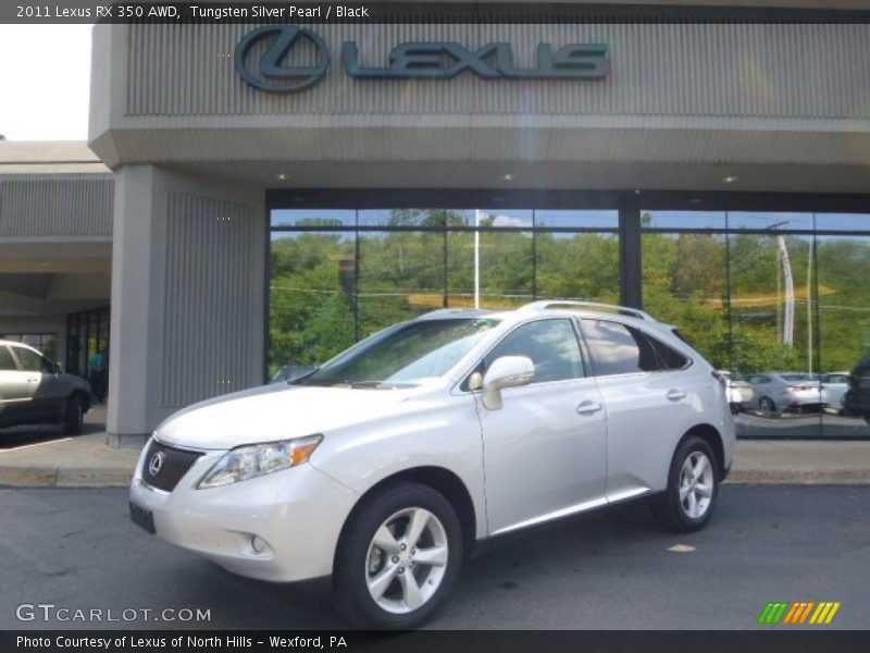 Tungsten Silver Pearl / Black 2011 Lexus RX 350 AWD