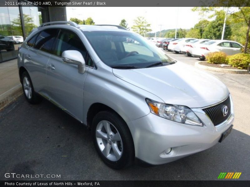 Tungsten Silver Pearl / Black 2011 Lexus RX 350 AWD