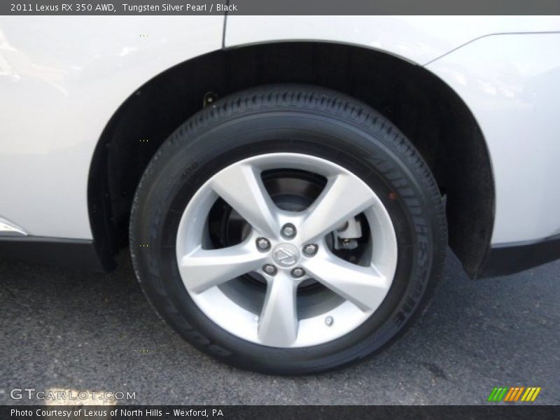 Tungsten Silver Pearl / Black 2011 Lexus RX 350 AWD