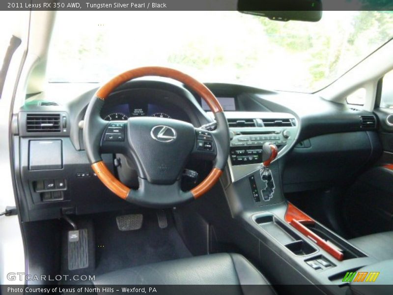Tungsten Silver Pearl / Black 2011 Lexus RX 350 AWD