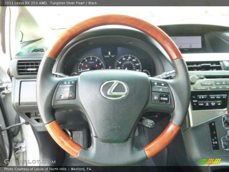 Tungsten Silver Pearl / Black 2011 Lexus RX 350 AWD