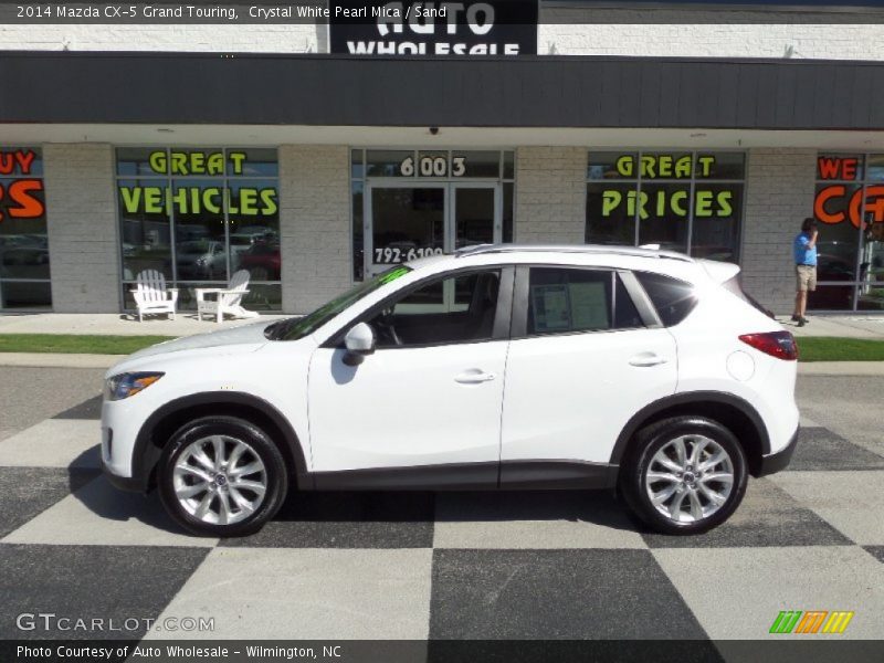 Crystal White Pearl Mica / Sand 2014 Mazda CX-5 Grand Touring