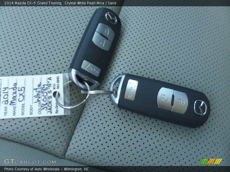 Crystal White Pearl Mica / Sand 2014 Mazda CX-5 Grand Touring