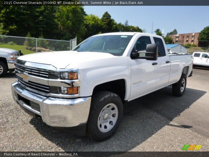 Summit White / Jet Black/Dark Ash 2015 Chevrolet Silverado 3500HD WT Double Cab 4x4
