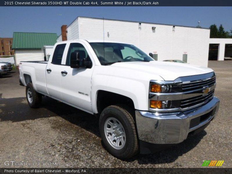 Summit White / Jet Black/Dark Ash 2015 Chevrolet Silverado 3500HD WT Double Cab 4x4