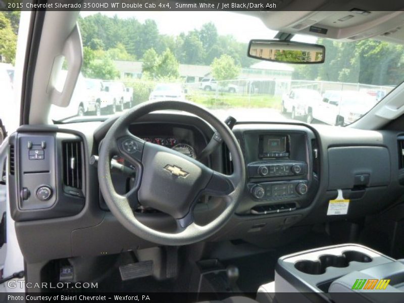 Summit White / Jet Black/Dark Ash 2015 Chevrolet Silverado 3500HD WT Double Cab 4x4