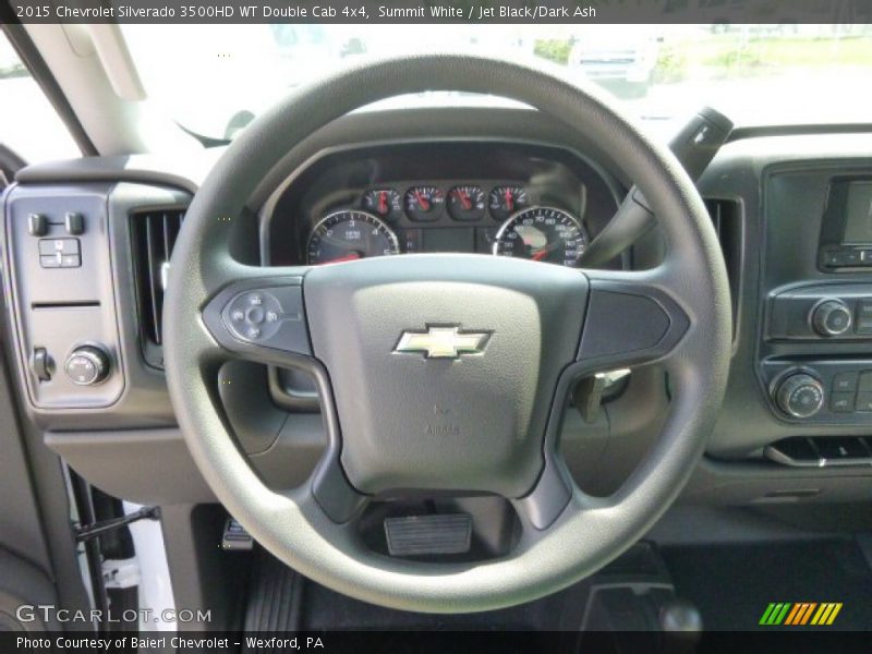 Summit White / Jet Black/Dark Ash 2015 Chevrolet Silverado 3500HD WT Double Cab 4x4