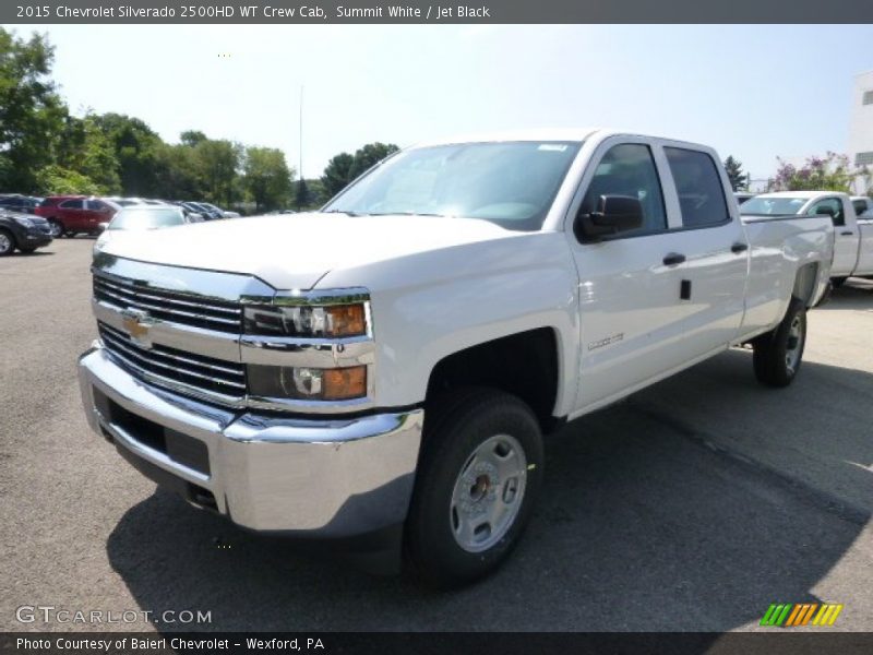 Summit White / Jet Black 2015 Chevrolet Silverado 2500HD WT Crew Cab