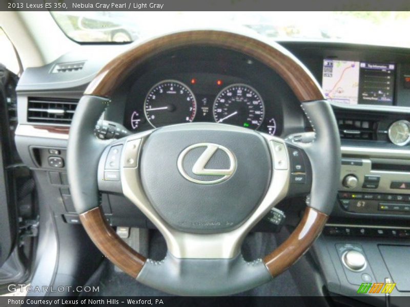 Nebula Gray Pearl / Light Gray 2013 Lexus ES 350