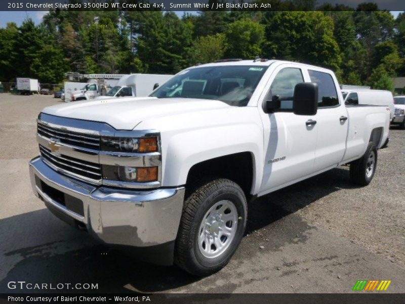Summit White / Jet Black/Dark Ash 2015 Chevrolet Silverado 3500HD WT Crew Cab 4x4