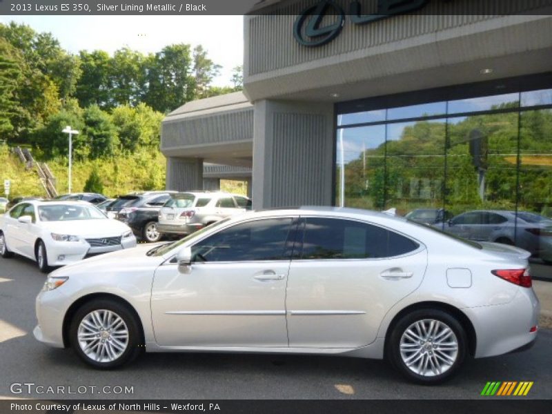 Silver Lining Metallic / Black 2013 Lexus ES 350