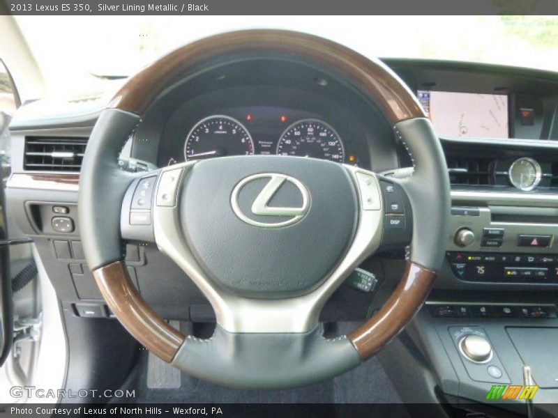 Silver Lining Metallic / Black 2013 Lexus ES 350