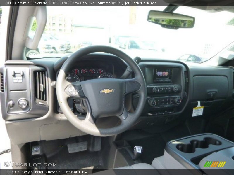 Summit White / Jet Black/Dark Ash 2015 Chevrolet Silverado 3500HD WT Crew Cab 4x4