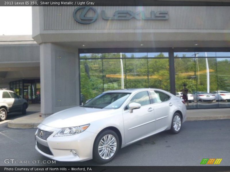 Silver Lining Metallic / Light Gray 2013 Lexus ES 350