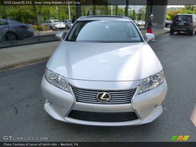 Silver Lining Metallic / Light Gray 2013 Lexus ES 350