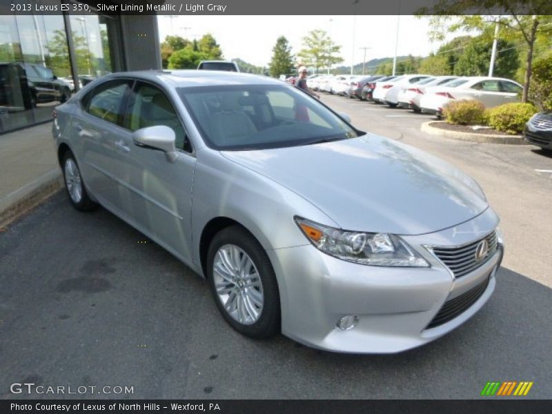 Silver Lining Metallic / Light Gray 2013 Lexus ES 350