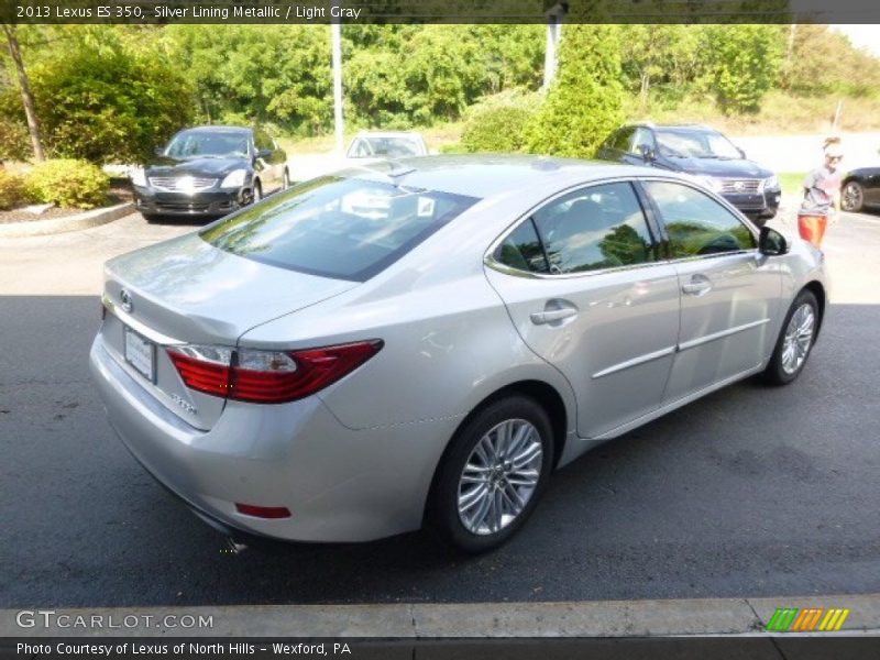 Silver Lining Metallic / Light Gray 2013 Lexus ES 350