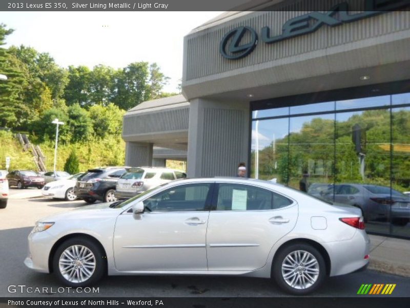 Silver Lining Metallic / Light Gray 2013 Lexus ES 350