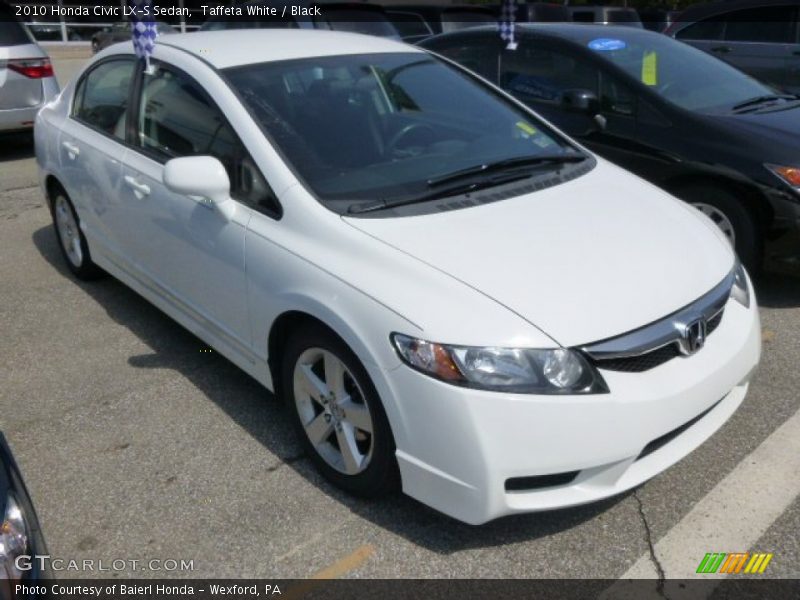 Taffeta White / Black 2010 Honda Civic LX-S Sedan
