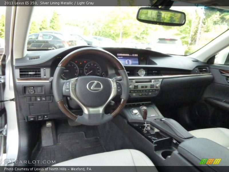 Silver Lining Metallic / Light Gray 2013 Lexus ES 350