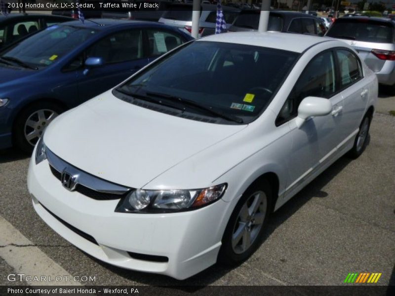 Taffeta White / Black 2010 Honda Civic LX-S Sedan