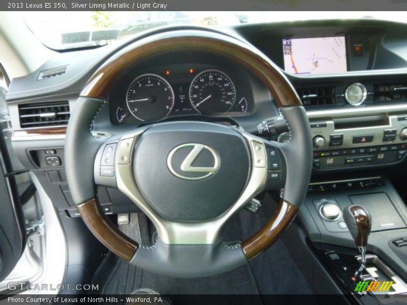 Silver Lining Metallic / Light Gray 2013 Lexus ES 350