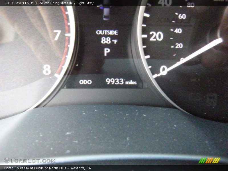 Silver Lining Metallic / Light Gray 2013 Lexus ES 350