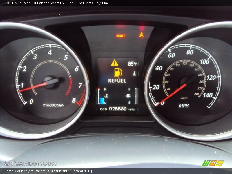 Cool Silver Metallic / Black 2011 Mitsubishi Outlander Sport ES