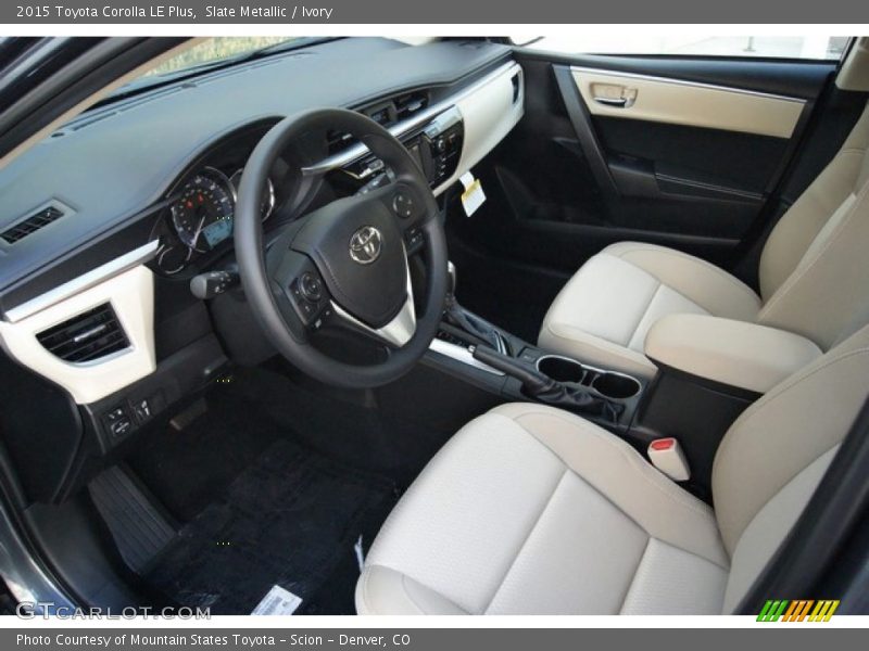 Ivory Interior - 2015 Corolla LE Plus 