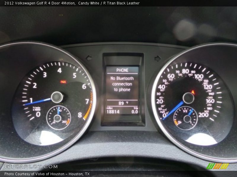 Candy White / R Titan Black Leather 2012 Volkswagen Golf R 4 Door 4Motion
