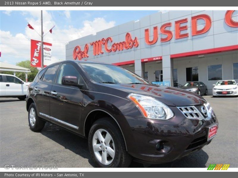 Black Amethyst / Gray 2013 Nissan Rogue S AWD