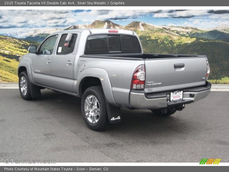 Silver Sky Metallic / Graphite 2015 Toyota Tacoma V6 Double Cab 4x4