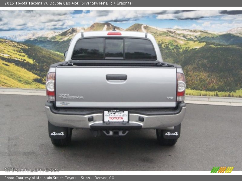 Silver Sky Metallic / Graphite 2015 Toyota Tacoma V6 Double Cab 4x4